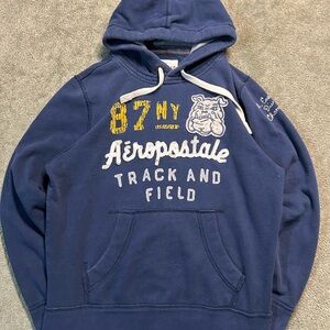 Vintage Aeropostale Embroidered College Track Hoodie Size Large Y2K Baggy Boxy